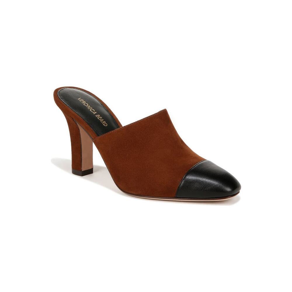 Veronica Beard Womens Carlotta Suede Cap Toe Mule Multicolor Size 7 M